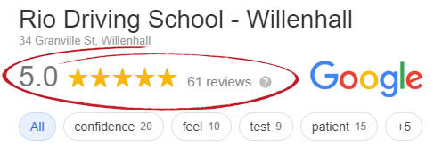 Google reviews for Willenhall driving lessons